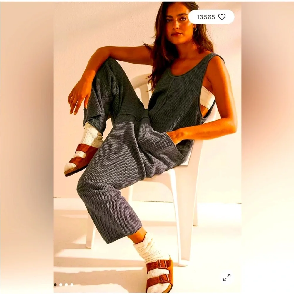 EUC Free People FP beach Hailee Black Jumpsuit small
